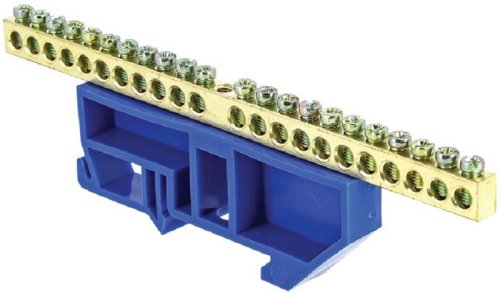 Шина неизолированная EKF PROxima N "ноль" ШНИ-6х9-22-Д-С 22 группы синий фото Шина неизолированная EKF PROxima N "ноль" ШНИ-6х9-22-Д-С 22 группы синий картинка